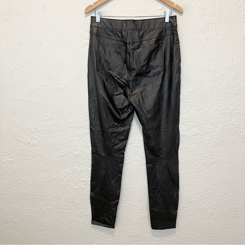 Spanx Faux Like Leather Skinny Pants Large L Black Brown - Picture 5 of 9